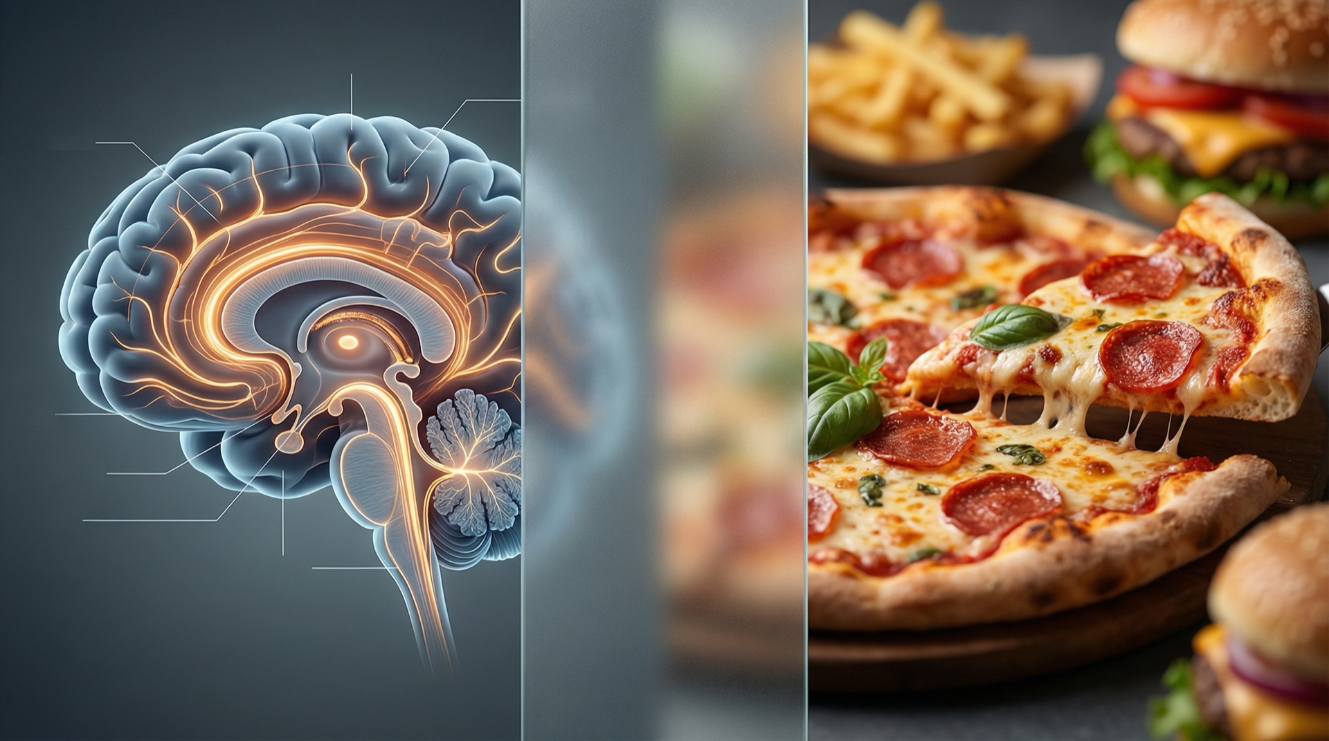 Rappresentazione del dialogo mentale costante con il cibo noto come Food Noise