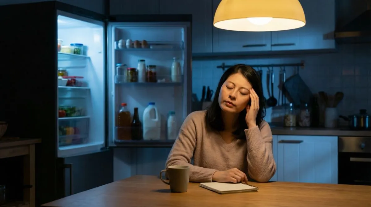 Rappresentazione del Food Noise: il pensiero ossessivo sul cibo che non dipende dalla fame vera