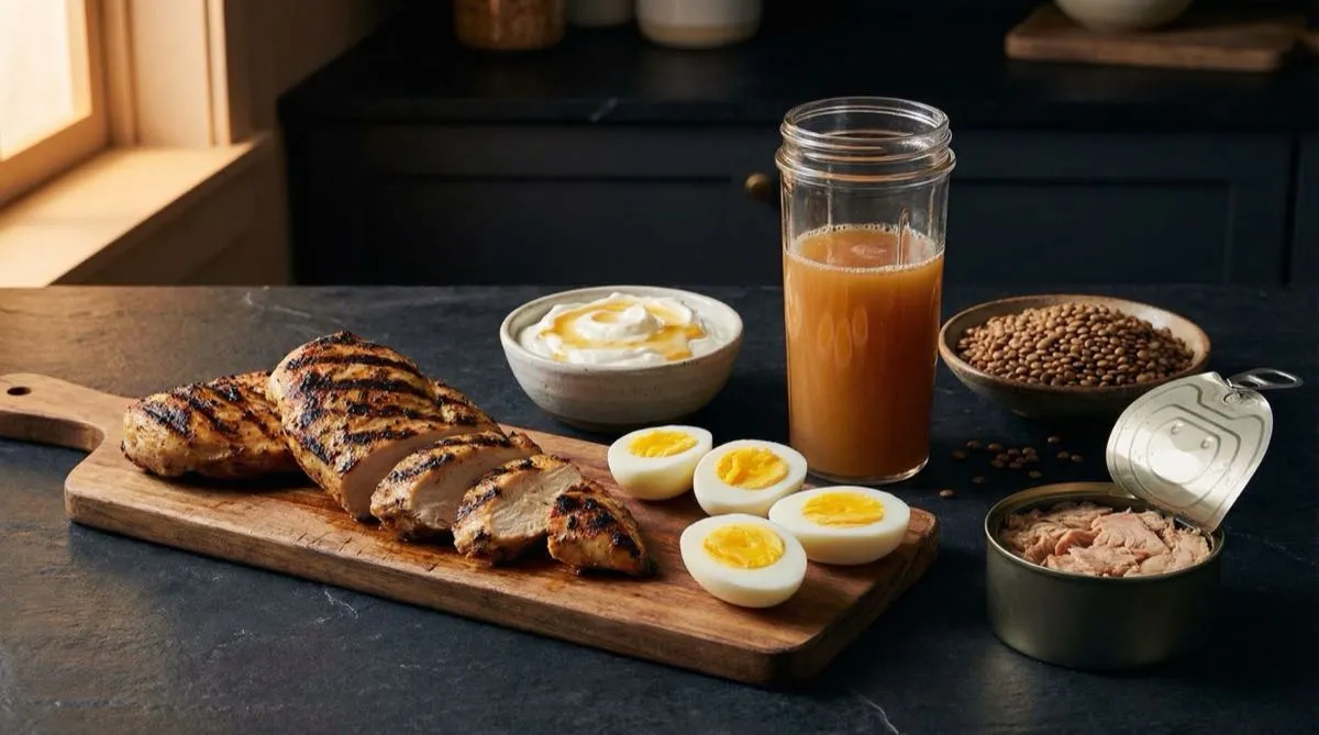 Fonti proteiche essenziali durante un protocollo con peptidi GLP-1 per preservare la massa muscolare