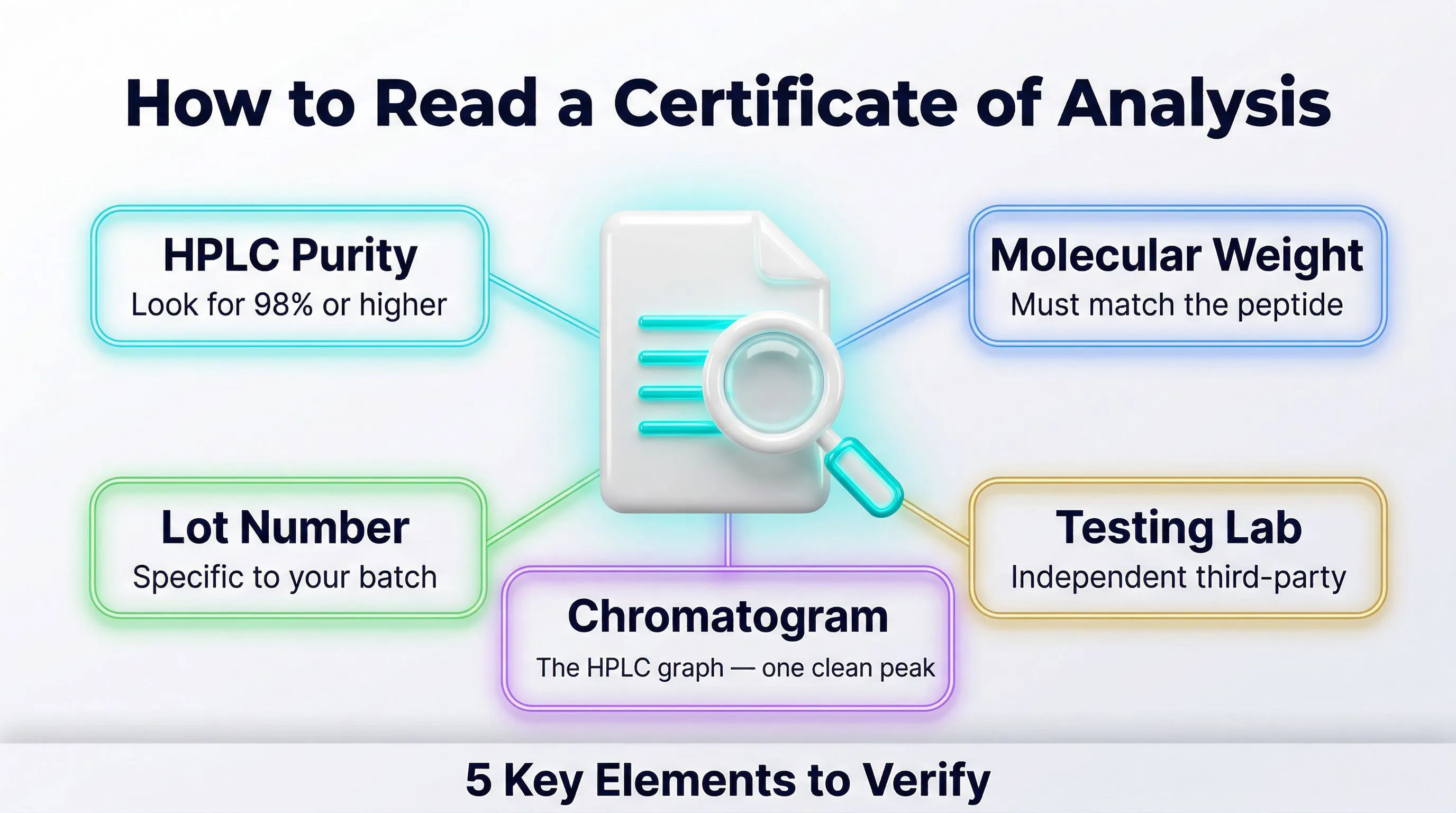 How to read a COA infographic: 5 key elements to verify